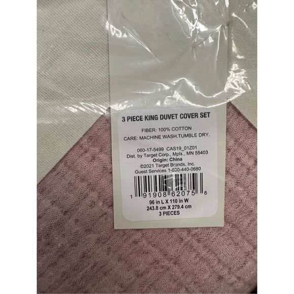 Casaluna Textured Chambray Cotton Duvet Cover & Sham Set- KING - Picture 9 of 9